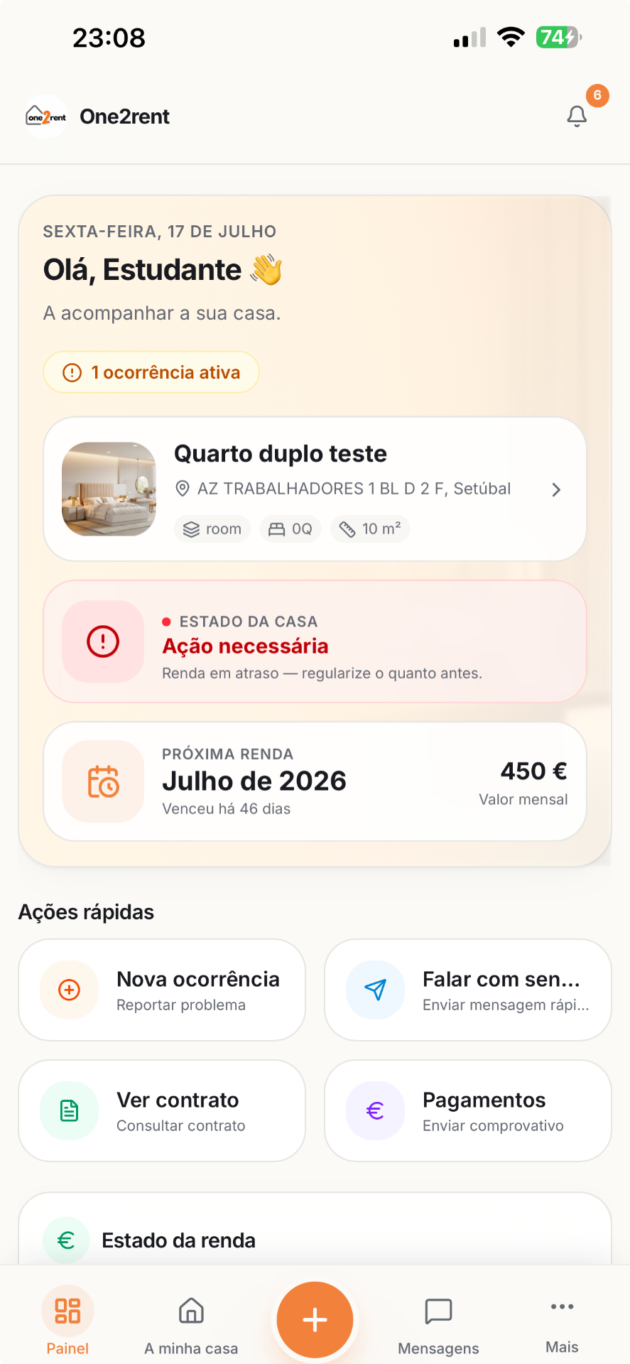 One2Rent — App do inquilino